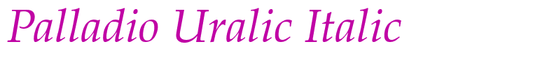 Palladio Uralic Italic